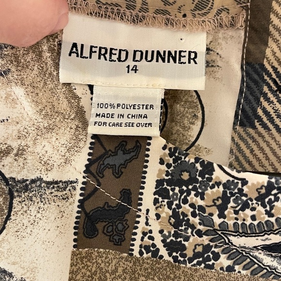 Vintage Alfred Dunner Patchwork blouse, size 14 - Picture 9 of 11